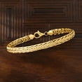thumbnail image 3 of Ross-Simons 5mm 10kt Yellow Gold Flat Wheat-Link Bracelet, Women's, Adult, 3 of 6