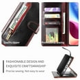 thumbnail image 4 of Dteck Magnetic Wallet Case for iPhone 13 Pro, Compatible with MagSafe Charger,PU Leather Zipper Folio Flip Protective Case with Magnetic Closure and Card Holder (Red), 4 of 9