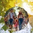 thumbnail image 3 of Elegant Metal Hanging Wind Spinners & Chimes for Yard & Garden - Artistic Circular Design with Greenery Patterns, 3 of 6