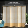 thumbnail image 6 of Red Lantern 7 ft. Tall Window Pane Shoji Screen - Natural - 6 Panels, 6 of 7