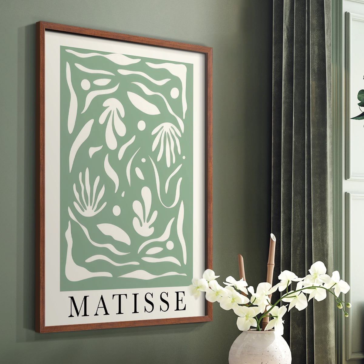Matisse CLXXXIV Framed Print in Brown Solid Wood 8 x 10 Framed Print
