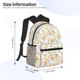 thumbnail image 4 of Haiem Floral1 Lightweight Backpack for School, Classic Basic Water Resistant Casual Daypack for Travel with Bottle Side Pockets, 4 of 8