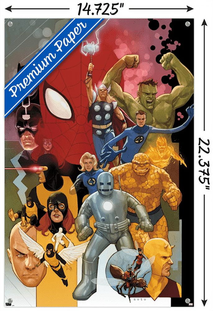 Marvel Comics - Marvel Universe - Noto Wall Poster with Push Pins, 14.725" x 22.375"