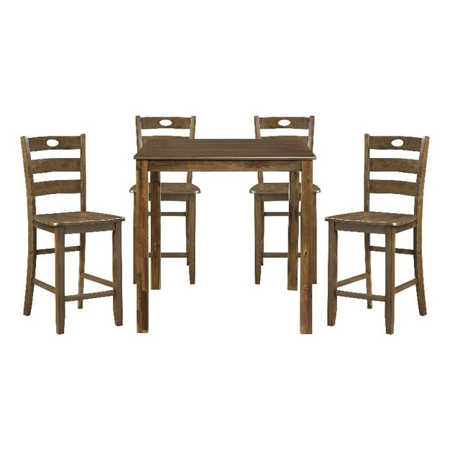 Lexicon Stowe Ensemble de Salle à Manger Hauteur Comptoir 5 Pcs en Noyer
