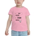 thumbnail image 2 of Eat Sleep Fish Repeat Fishing Cute Toddler Tshirts for Boys Girls (Pink, Youth XL), 2 of 5