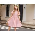 thumbnail image 2 of Arshiner Girl's Casual Dress Summer Scoop Neck Short Sleeve Flowy A-Line Dress, 2 of 7