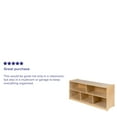 thumbnail image 6 of BizChair Wooden 5 Section School Classroom Storage Cabinet for Commercial or Home Use - Safe, Kid Friendly Design - 24"H x 48"L (Natural), 6 of 12