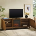 thumbnail image 6 of Walker Edison Modern 70" TV Stand with Electric Fireplace, English Oak, 6 of 22