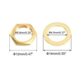thumbnail image 2 of Unique Bargains Guitar Nuts and Washers 3/8' Guitar Input Output Jack Socket Nuts Gold for Guitars Bass 5 Set, 2 of 5