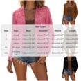 thumbnail image 3 of Caywon Women's Fashion Jackets, Fringe Studded Open Front Cropped Long Sleeve, Western Cowgirl Rodeo Casual Party Concert Daily Wear for Women, 3 of 7