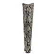 thumbnail image 2 of MARC FISHER Womens Gray Snakeskin Cushioned Comfort Retie2 Pointed Toe Block Heel Zip-Up Dress Boots 7 M, 2 of 4