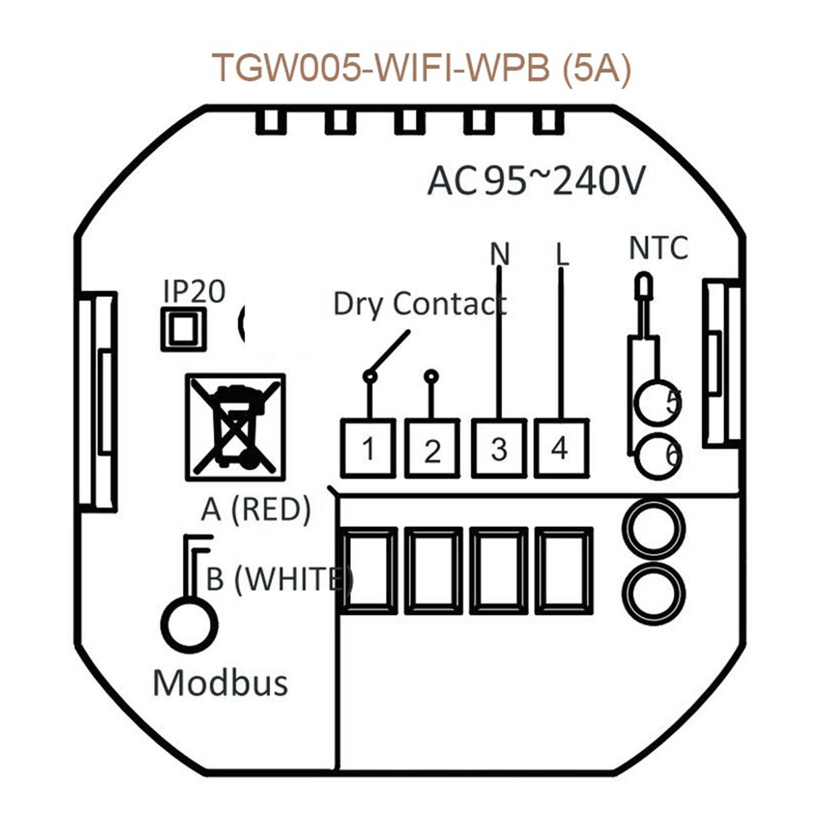 Smart Thermostat For Gas Boiler, Heating Room Wired Temperature Regulator Controller Home Backlight Touch Screen ,Temperature calibrating