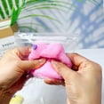 thumbnail image 3 of Juguete – Juguete sensorial antiestrés, diseño suave de punto para apretar conejo y enfoque, textura impermeable fácil de limpiar, uva amarillo claro morado, 3 of 5