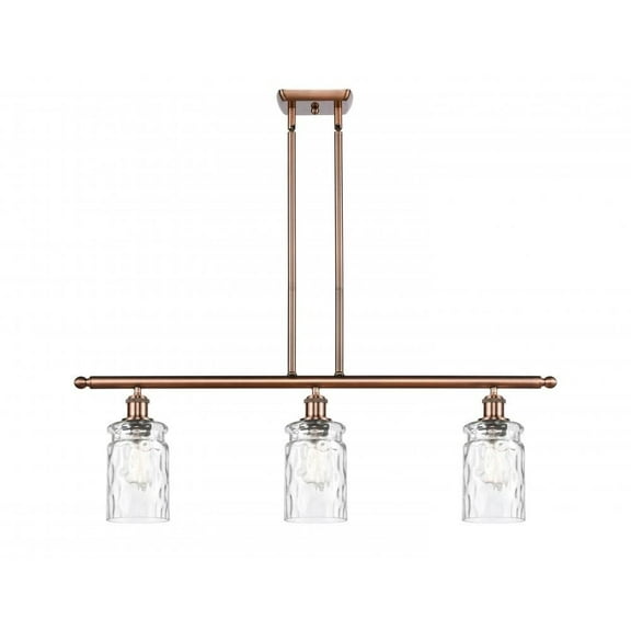 516-3I-AC-G352-LED-Innovations Lighting-Candor-10.5W 3 LED Island in Industrial Style-36 Inches Wide by 11 Inches High   Antique Copper Finish with