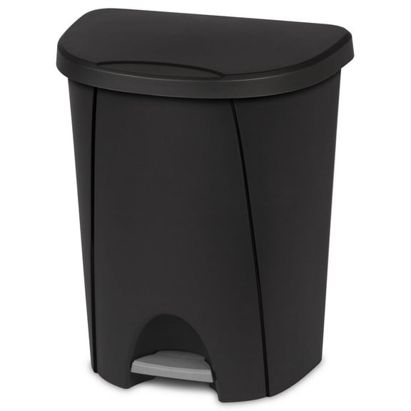 Sterilite 25 Liter Black Step Can