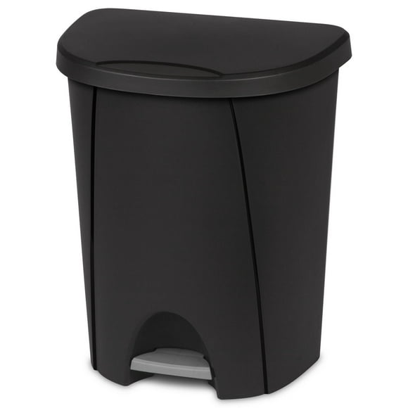 Sterilite 25 Liter Black Step Can, 25 Liter