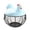 Blue, variant on Ceramic Eggs Holder Basket with Hen Cover for Kitchen Fruit Storage