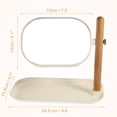 thumbnail image 4 of Unique Bargains Vanity Rotatable 1X/3X Home Espejo cosmético de aumento blanco con bandeja de almacenamiento, 4 of 7