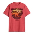 thumbnail image 2 of Men's Lion King Hakuna Matata Sunset Circle Graphic Tee Red Heather 2X Large, 2 of 6
