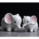 thumbnail image 3 of 2 piezas figura de mesa de elefante de cerámica, 3 of 3