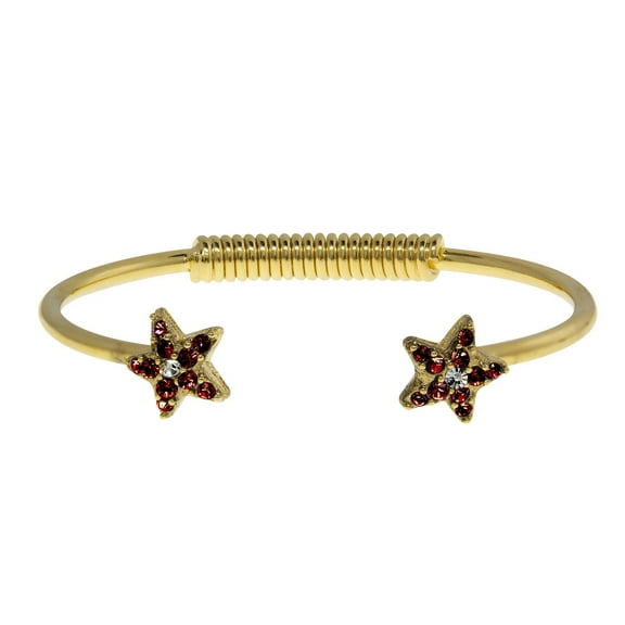 1928 Jewelry Gold Swarovski Element Star Spring Bracelet