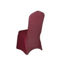 Efavormart Burgundy Spandex Stretch Banquet Chair Cover With Metallic ...