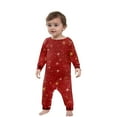 thumbnail image 2 of Onlypjs Family Matching Christmas Pajamas for Men, Women and Couples – Red & Gold Sparkle Long Sleeve Tops with Red Plaid Pants, 2 of 5