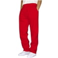 thumbnail image 2 of Men's Track Pants - Comfortable Breathable Sweatpants with Pockets and Elastic Waistband for Home & Lounge, 2 of 4