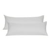 Unique Bargains 2 Pack Microfiber Body Pillow Covers Light Gray 20"x72"
