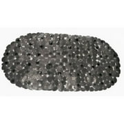 "Pebbles" Vinyl, Slip-Resistant Bath Tub Mat in Black