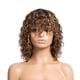 thumbnail image 1 of Pisexur Belleza Maquillaje Cabello corto y rizado castaño dorado degradado para mujer con flequillo y pequeños rizos.para mujeres y hombres, 1 of 6