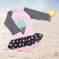 thumbnail image 1 of Toddler Girl Rash Guard Swimsuit Ruffle Floral Pattern Long Sleeve Sun Protection Cute Swimwear Bathing Suits 3-4 Years Girls Clothing, 1 of 3