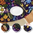 thumbnail image 4 of Pioneer Flower Floral Print Pattern Round Fitted Tablecloth with Elastic Edge,Dining Table Cover Waterproof,Outdoor Round Tablecloth for Camping,Dining,Indoor and Outdoor, 4 of 7