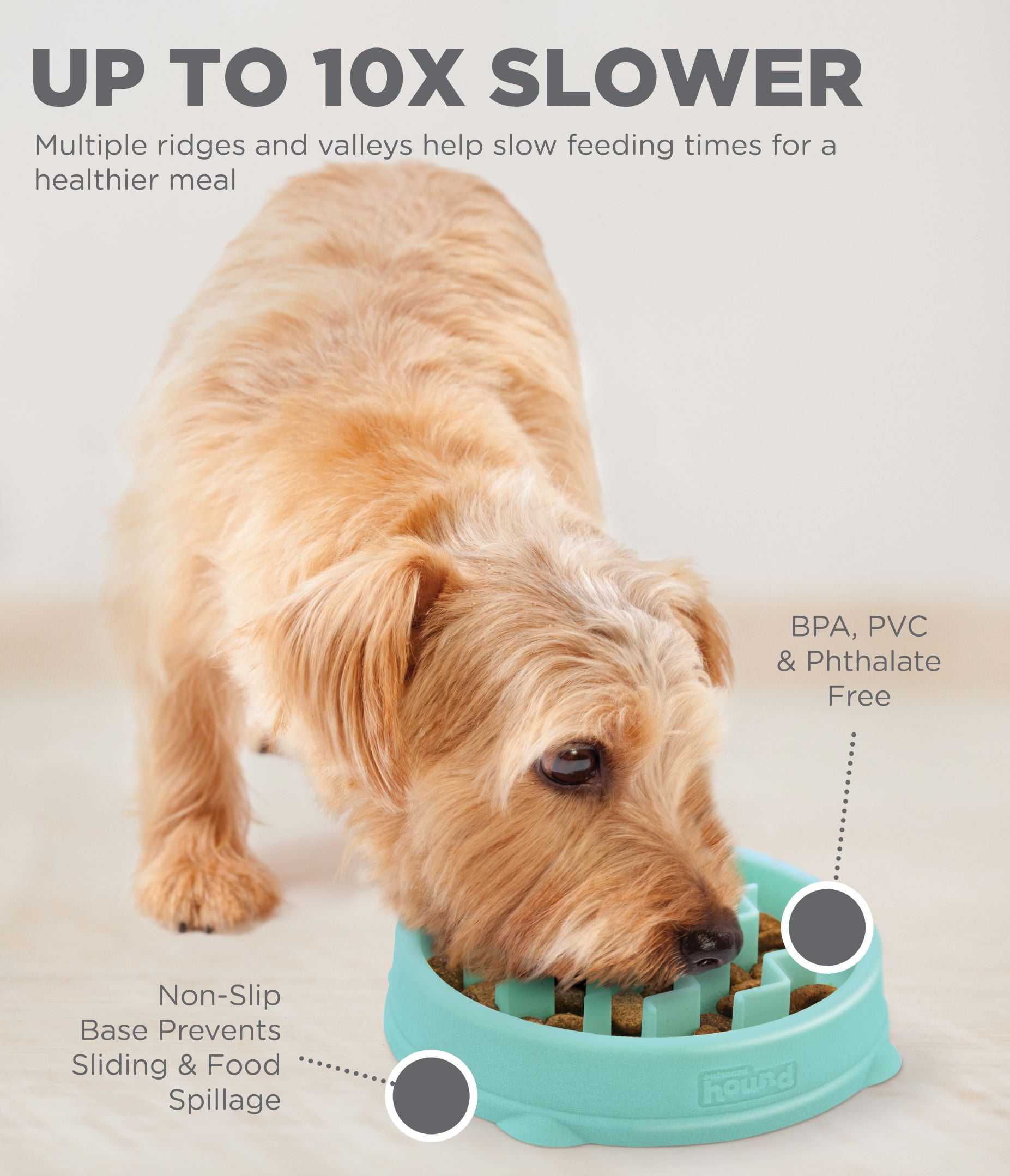 Outward Hound Fun Feeder Slo-Bowl Mint Wave