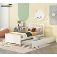 thumbnail image 2 of Bellemave Twin Platform Bed with Trundle, White, 2 of 11