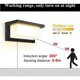 thumbnail image 3 of Lámpara de pared LED para exteriores con sensor de movimiento, 18 W, IP65, impermeable, cuadrada, negra, con control de radar para entrada, pasillo, camino, patio, balcón, garaje, luz blanca, 3 of 4