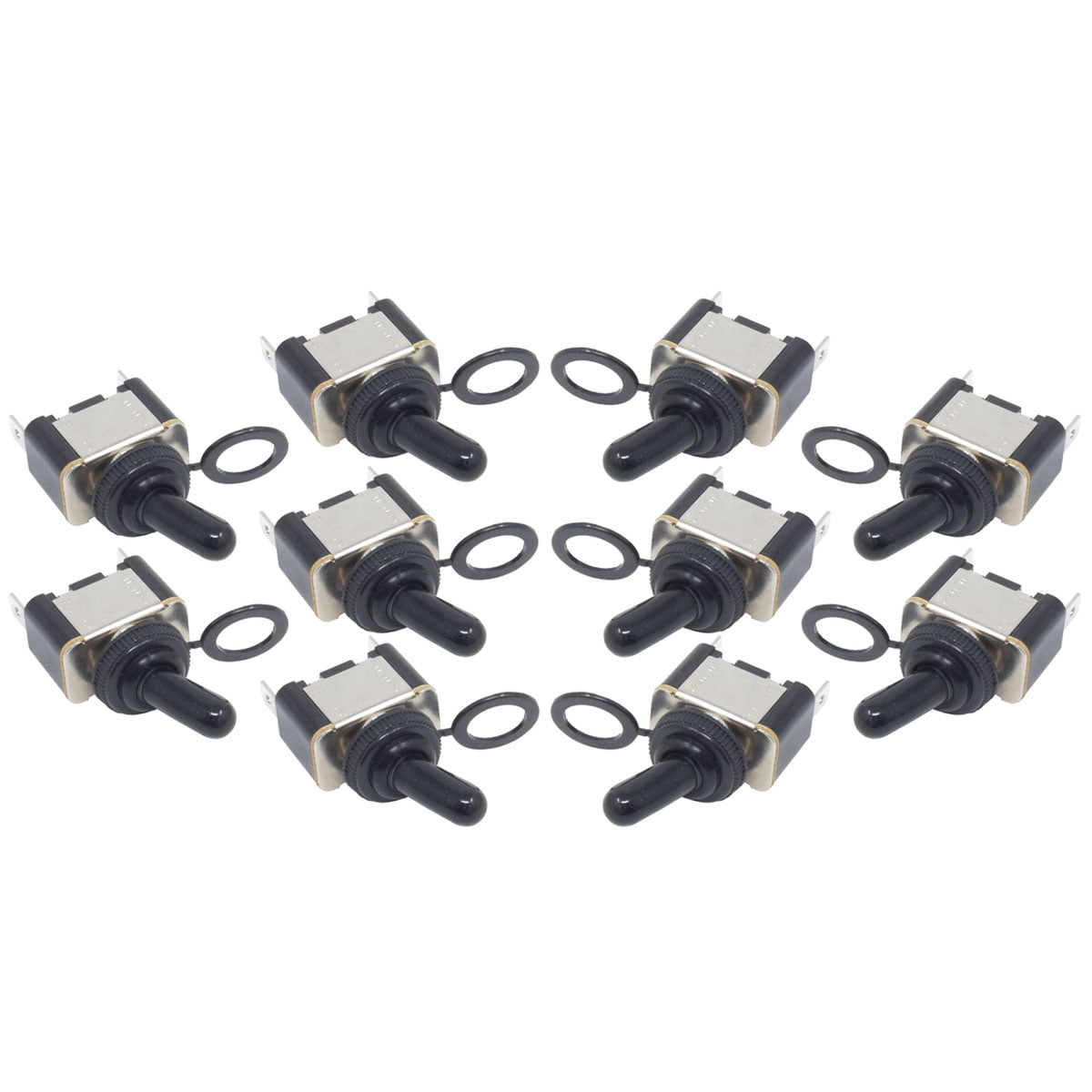 10Pc Heavy Duty Toggle Switch 15A SPST 2Pin ON/OFF Waterproof RZR Golf Cart Car
