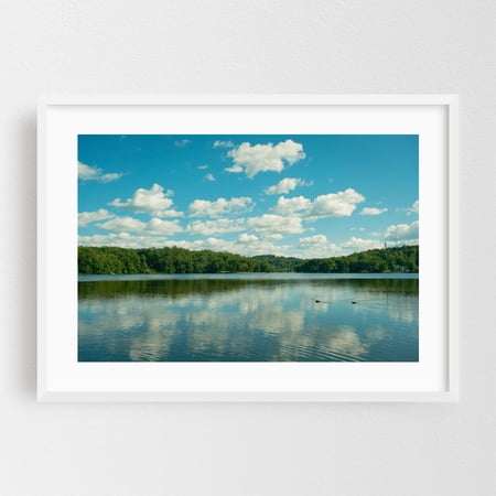 Lakeside Park, Pompton Lakes 02 - Pompton Lakes New Jersey Photography White Framed Wall Art Print 12 x 18 inches
