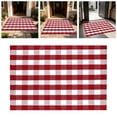 thumbnail image 2 of SIfdSeng My Items Red and White Checkered Rug Layered Rug Suitable for Front Door Entrance Outdoor Decorations Washable., 2 of 6