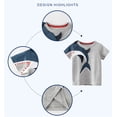 thumbnail image 4 of Toddler and Little Boys Summer Short Sleeve Crew neck T-Shirts Graphic Tops 1-9 Years - 3D shark, 4 of 11