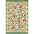 thumbnail image 3 of Area Rugs for Living Room Vacuum-Friendly Machine Washable Area Rug Flower Floral Printed Pattern Low Pile Non-Slip Carpet for Bedroom Hallway Entryway, Light Green 5x7ft, 3 of 6