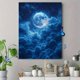 thumbnail image 4 of Qisvanset Framed Canvas Wall Art 12x16 Inch Glowing Full Moon Starry Cloud Nature Wall Art, 4 of 5