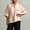 Pink, variant on Dolkfu V-Neck Tops for Women Trendy Green Retro Vintage Elbow-Length Polyester Pull-on Refined Modern Solid Blouses & Tops Green,S