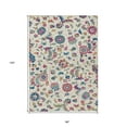 thumbnail image 3 of 8' X 10' Linen Pink And Denim Blue Floral Washable Indoor Outdoor Area Rug, 3 of 5
