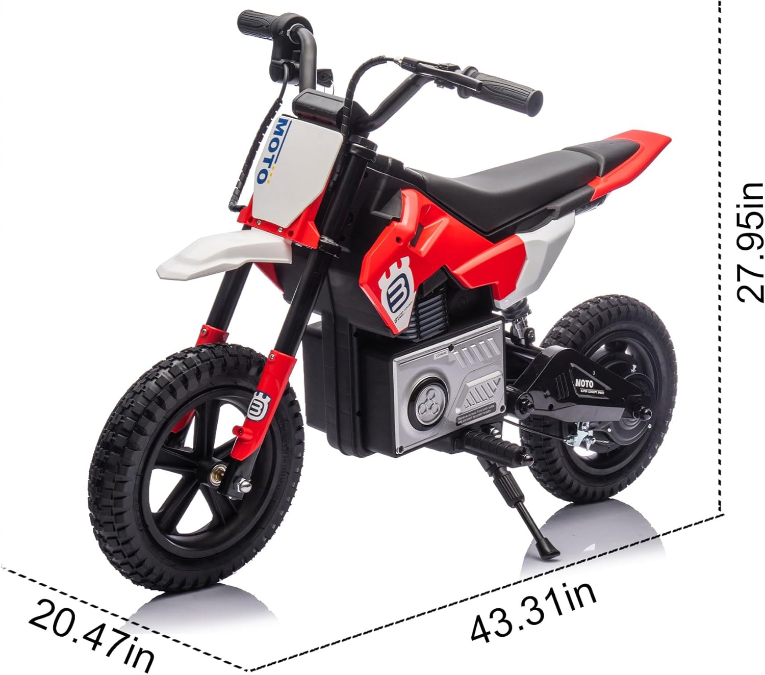 Ambifirner 24V Electric Dirt Bike, 200W Electric Motorcycle 9.32MPH Max Speed, Ride On Toys motocross Red