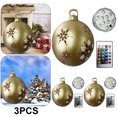 thumbnail image 1 of 3 Uds 60cm Inflable Navidad PVC Resplandor Fiesta Nuevo (dorado 3), 1 of 5