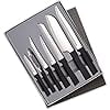 Rada Cutlery 7-Piece Starter Knife Gift Set, Black Handles