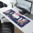 thumbnail image 2 of Long Mouse Pads for Desk,Pioneer Flower Floral Print Pattern Desk Mats on Top Of Desks, Desk Mouse Pad Extra Large with 3mm Non-Slip Base and Stitched Edge for Gaming,Office,Work,Home 31.5"x11.8", 2 of 6