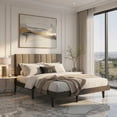 thumbnail image 3 of Kadyn Upholstered Platform Bed Frame with Tufted Headboard / No Box Spring Needed / Mattress Foundation / Easy Assembly, Queen, 3 of 6