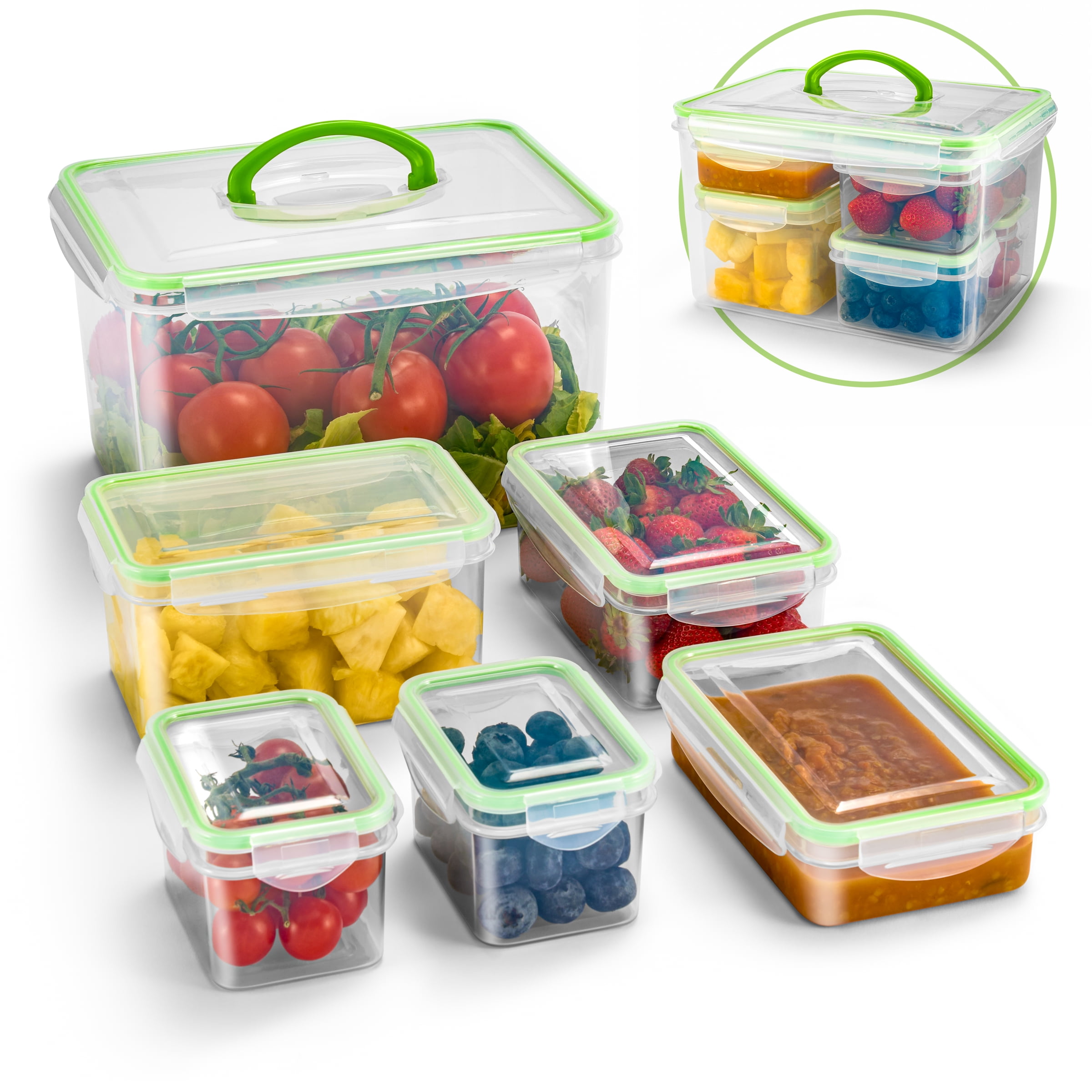 Sorbus 6-Piece Airtight Storage Containers with Snap-on Lids, BPA-Free, Kitchen & Home